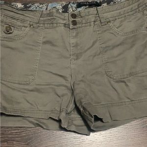 sage green shorts